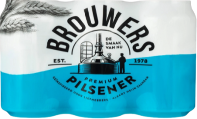 Brouwers Pilsener set van 6 blikjes van 33cl Brouwers Pilsener set van 6 blikjes van 33cl